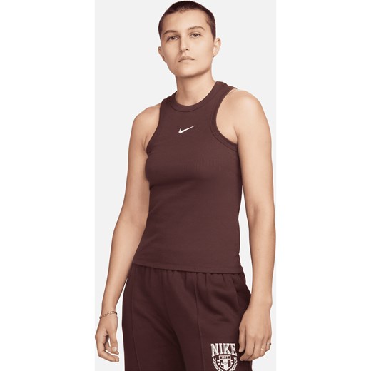 Damska koszulka bez rękawów Nike Sportswear - Brązowy ze sklepu Nike poland w kategorii Bluzki damskie - zdjęcie 161674224