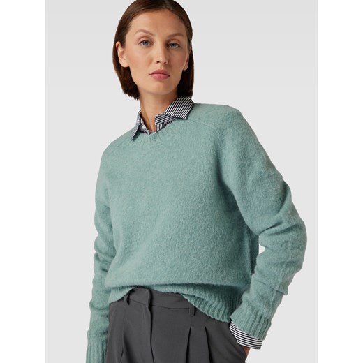 Miętowy sweter damski Polo Ralph Lauren z bawełny 