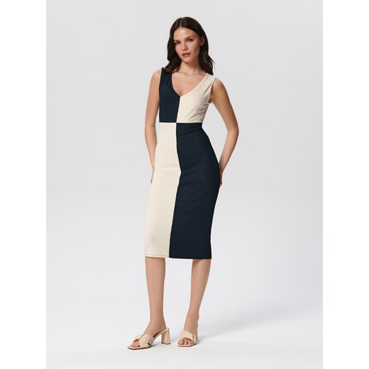 Sinsay - Sukienka midi - granatowy Sinsay L Sinsay