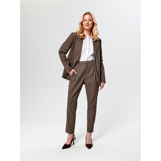 Sinsay - Spodnie w pepitkę - brązowy ze sklepu Sinsay w kategorii Spodnie damskie - zdjęcie 161682830