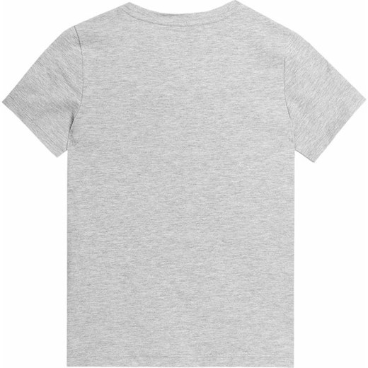 T-shirt chłopięce szary 4F z krótkimi rękawami na lato 
