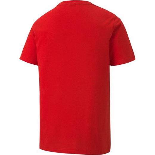 T-shirt chłopięce czerwony Puma z krótkimi rękawami 