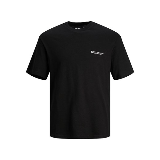 T-shirt męski czarny Jack & Jones z krótkimi rękawami 