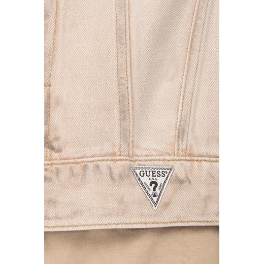 Guess kurtka jeansowa męska kolor beżowy przejściowa oversize M3GU97.D4RU0-TNMT Guess L ANSWEAR.com