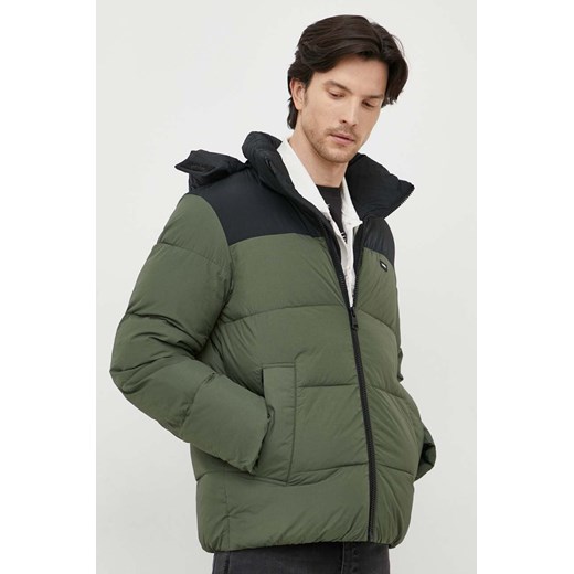Calvin Klein kurtka męska kolor zielony zimowa ze sklepu ANSWEAR.com w kategorii Kurtki męskie - zdjęcie 161698404
