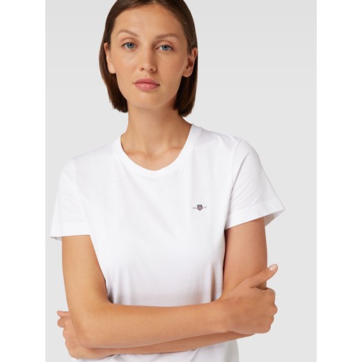 T-shirt z wyhaftowanym logo model ‘SHIELD’ Gant L Peek&Cloppenburg 