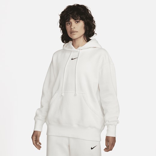 Damska bluza z kapturem o kroju oversize Nike Sportswear Phoenix Fleece - Biel Nike XL (EU 48-50) wyprzedaż Nike poland