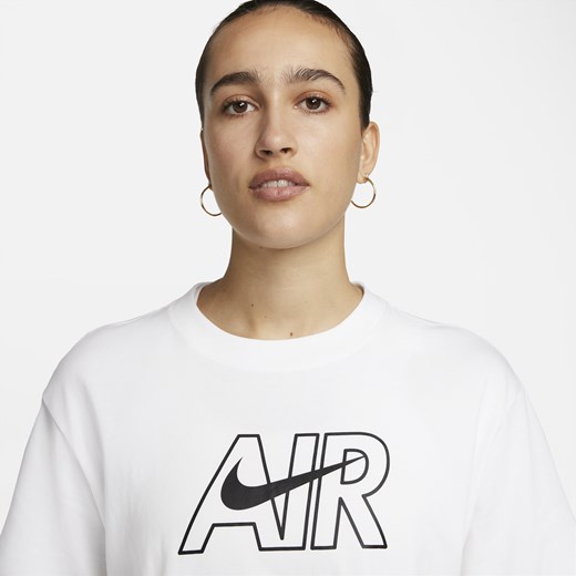Bluzka damska Nike z krótkim rękawem z napisem biała 