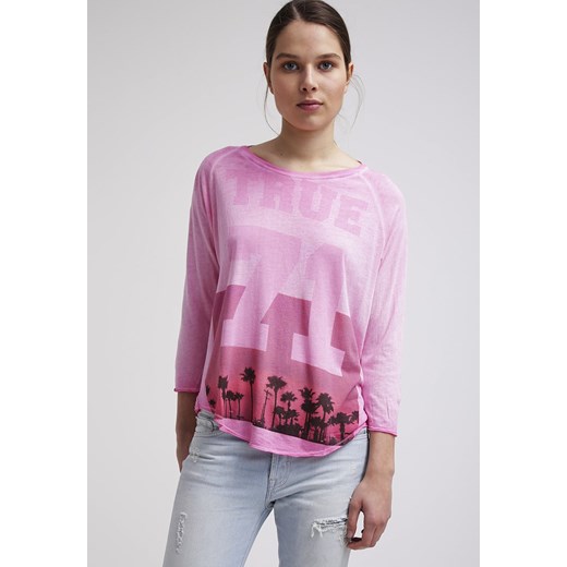 True Religion PALM Tshirt z nadrukiem pink zalando fioletowy nadruki