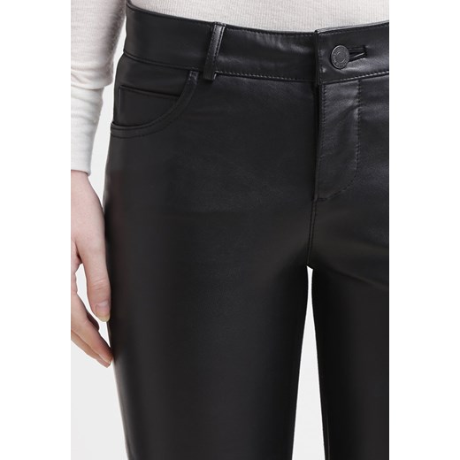 Supertrash PANTERRA Spodnie skórzane black / white zalando czarny mat