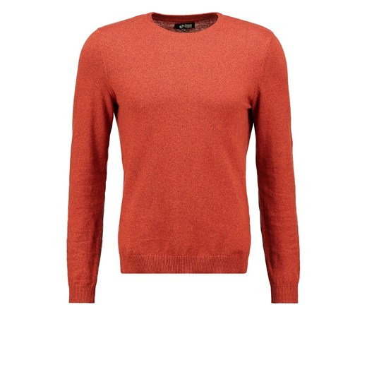 YOUR TURN Sweter red melange zalando pomaranczowy abstrakcyjne wzory
