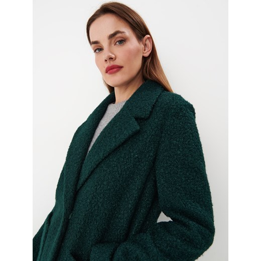 Płaszcz damski zielony Mohito elegancki 