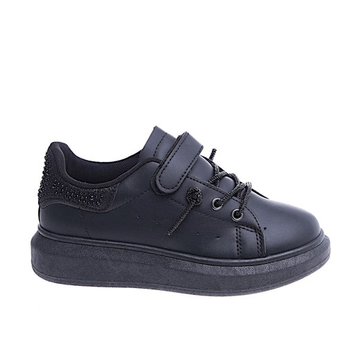 Czarne dziewczęce sneakersy na platformie /E7-3 14765 T513/ ze sklepu Pantofelek24.pl w kategorii Trampki dziecięce - zdjęcie 161770851