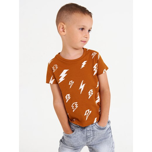 T-shirt chłopięce Gate pomarańczowa z krótkim rękawem bawełniany 
