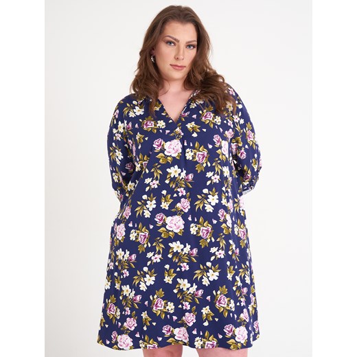 GATE Wiskozowa tunika w kwiaty plus size 44 Gate 46 okazja gateshop