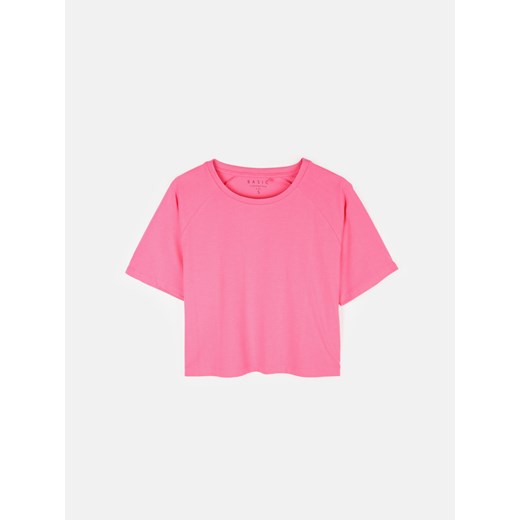 GATE T-shirt basic basic wykonany z mieszanki bawełny XS ze sklepu gateshop w kategorii Bluzki damskie - zdjęcie 161798182