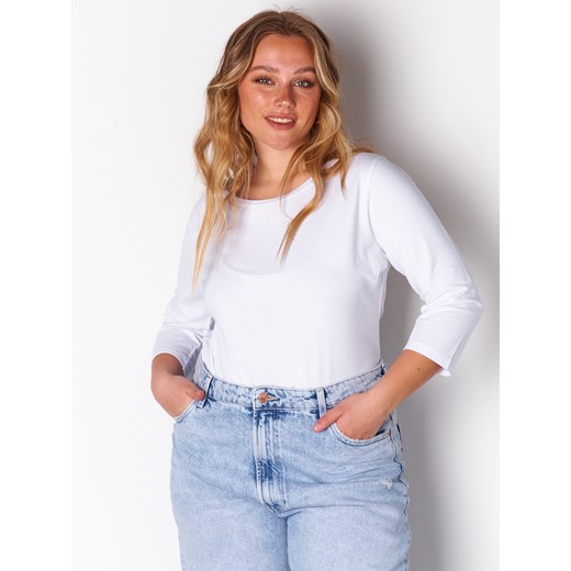 GATE Bawełniany T-shirt damski basic z rękawem 3/4 46 Gate 46 gateshop wyprzedaż