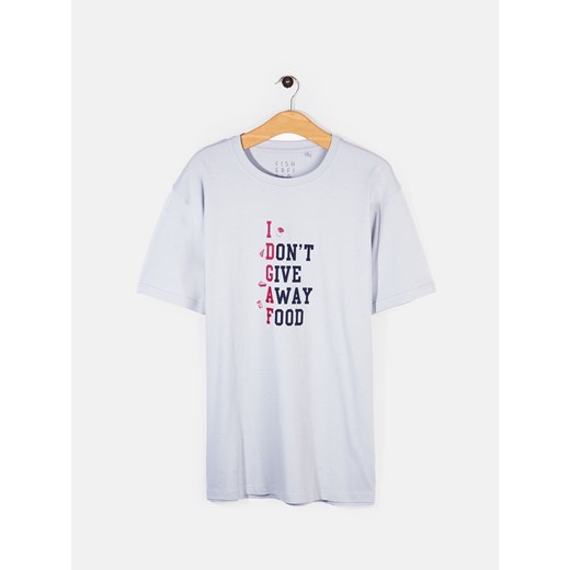 GATE Męska bawełniana koszulka z dwukolorowym napisem S ze sklepu gateshop w kategorii T-shirty męskie - zdjęcie 161803211