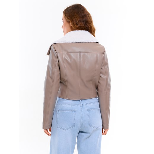 GATE Damska skórzana kurtka motocyklowa z pluszową podszewką 34 Gate 38 gateshop