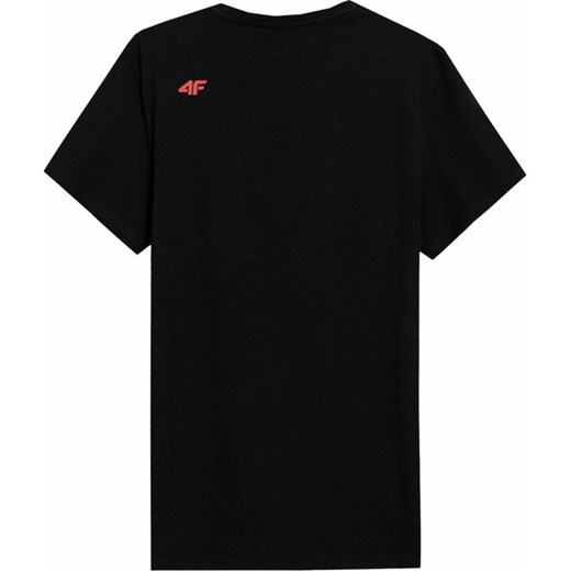 Czarny t-shirt męski 4F z bawełny 