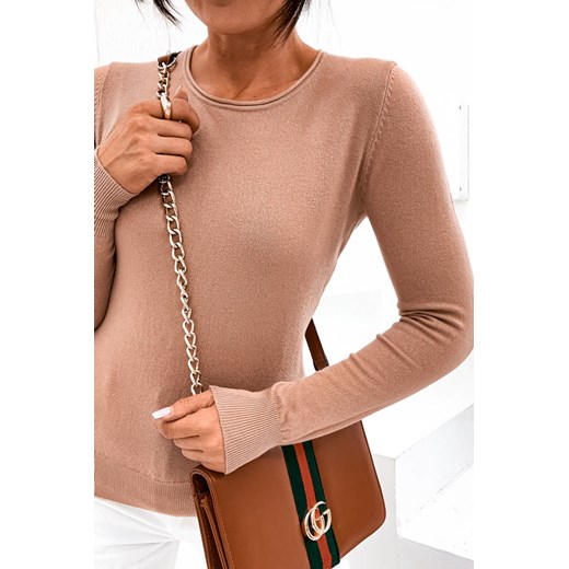 Sweter damski brązowy Olika 