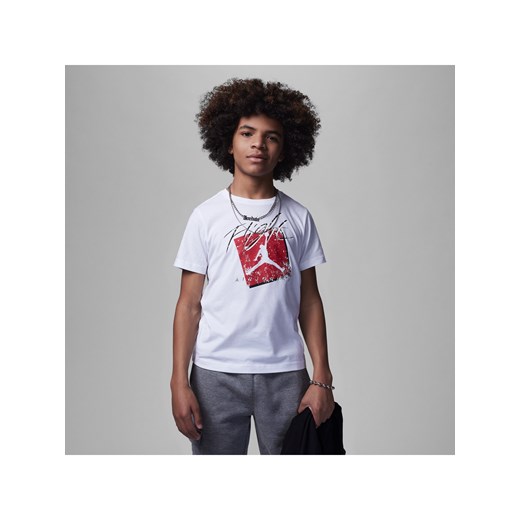 T-shirt dla dużych dzieci Jordan Faded Flight Tee - Biel ze sklepu Nike poland w kategorii T-shirty chłopięce - zdjęcie 161814590