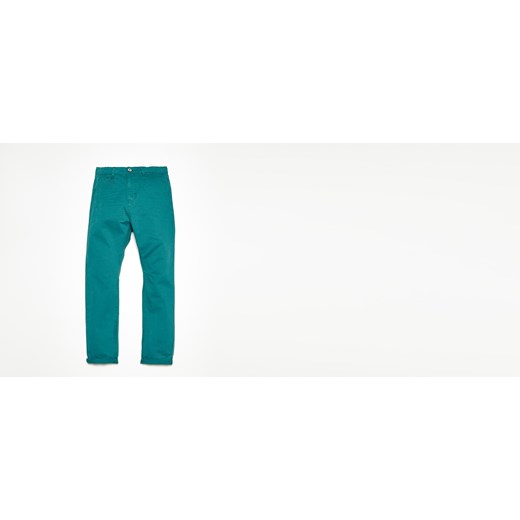 Spodnie z regulacją w pasie reserved turkusowy Spodnie