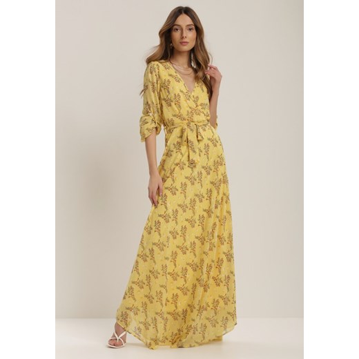 Żółta Sukienka Jaenera Renee M promocja Renee odzież