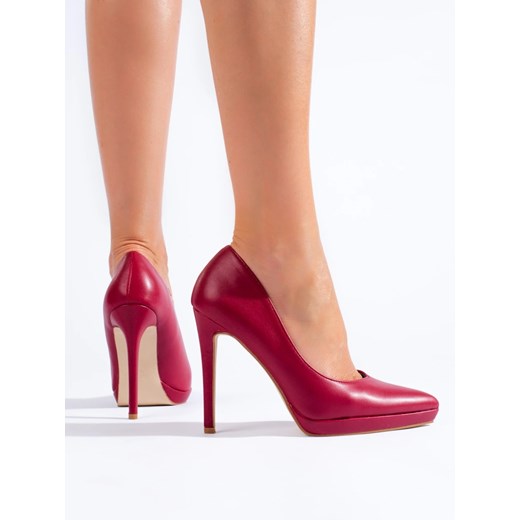 Bordowe eleganckie czółenka na szpilce Shelovet Shelovet 37 wyprzedaż czasnabuty.pl