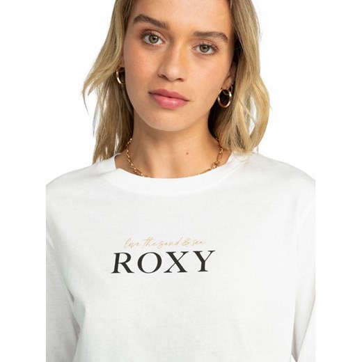 Bluzka damska ROXY biała z napisami 