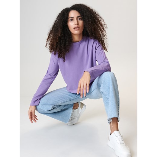 Sinsay - Koszulka oversize - fioletowy Sinsay XL Sinsay okazja