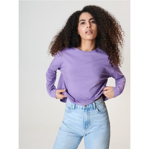 Sinsay - Koszulka oversize - fioletowy Sinsay XL promocyjna cena Sinsay
