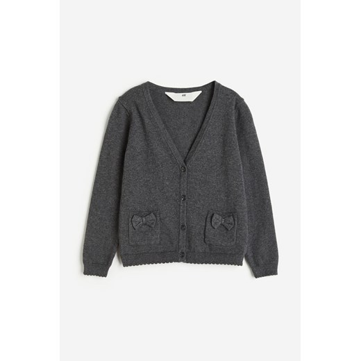 H & M - Bawełniany kardigan szkolny - Szary H & M Dostępne inne rozmiary H&M