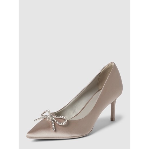 Czółenka Tamaris ze szpiczastym noskiem srebrne na szpilce 