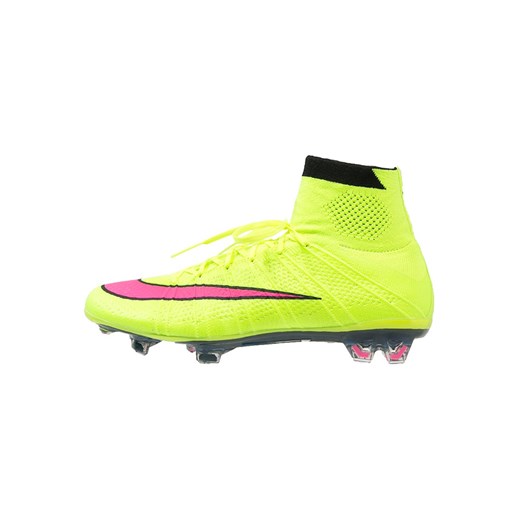 Nike Performance MERCURIAL SUPERFLY FG Korki Lanki volt/hyper pink/black zalando zielony korki