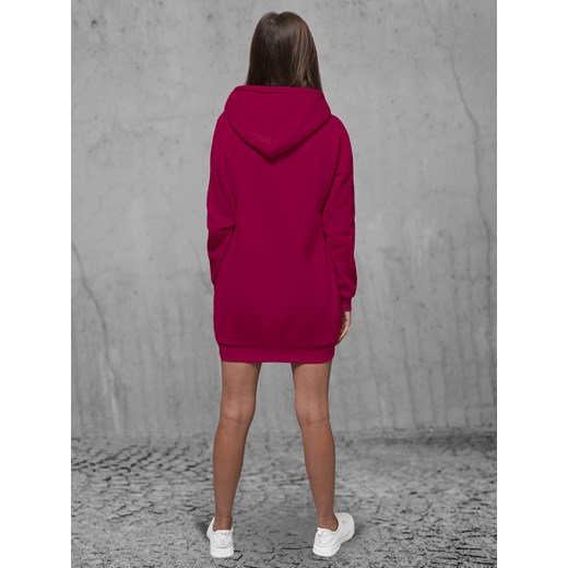 Bluza z kapturem damska bordowa OZONEE JS/YS10003/21Z Ozonee S okazja ozonee.pl