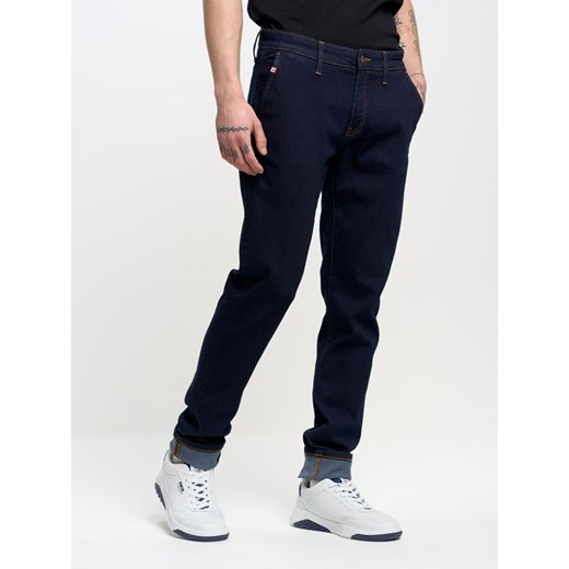 Spodnie chinosy męskie jeansowe granatowe Logan 784 ze sklepu Big Star w kategorii Jeansy męskie - zdjęcie 161865522