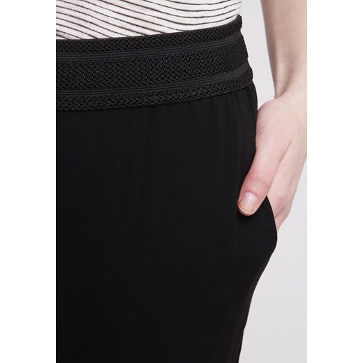 ONLY Spodnie materiałowe black zalando szary bez wzorów/nadruków
