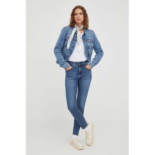 Levi&apos;s jeansy 721 HIGH RISE SKINNY damskie kolor niebieski ze sklepu ANSWEAR.com w kategorii Jeansy damskie - zdjęcie 161895880