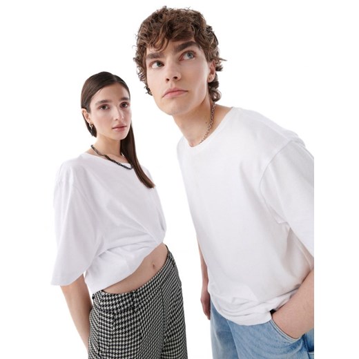 Cropp - Koszulka basic - biały Cropp XS Cropp