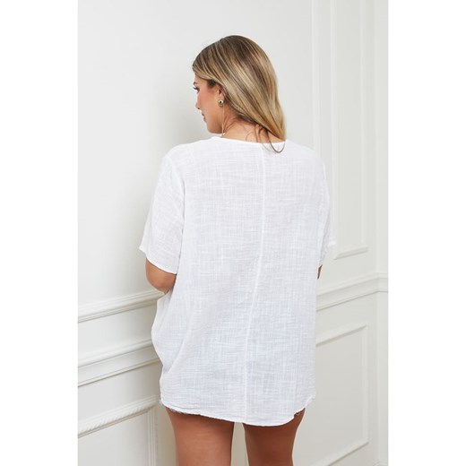 Plus Size Company Bluzka w kolorze białym Plus Size Company 38 promocja Limango Polska