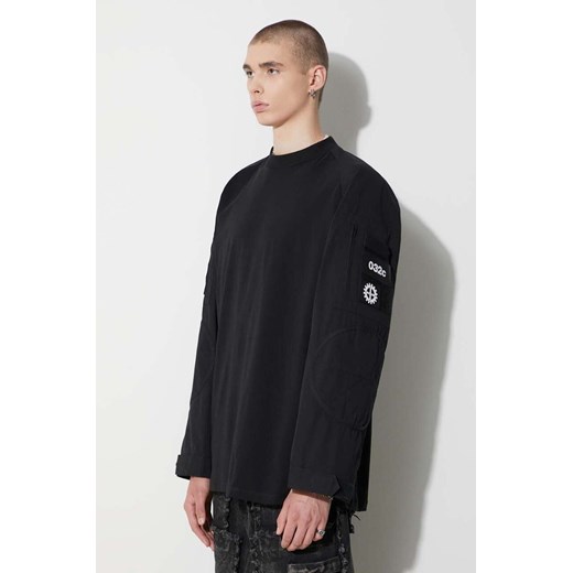 032C longsleeve bawełniany kolor czarny gładki ze sklepu PRM w kategorii T-shirty męskie - zdjęcie 161934183