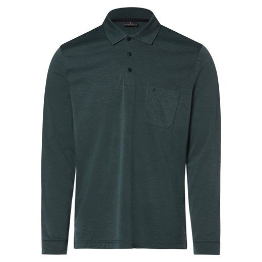 Ragman Męska koszulka polo Mężczyźni Bawełna petrol jednolity ze sklepu vangraaf w kategorii T-shirty męskie - zdjęcie 161935960