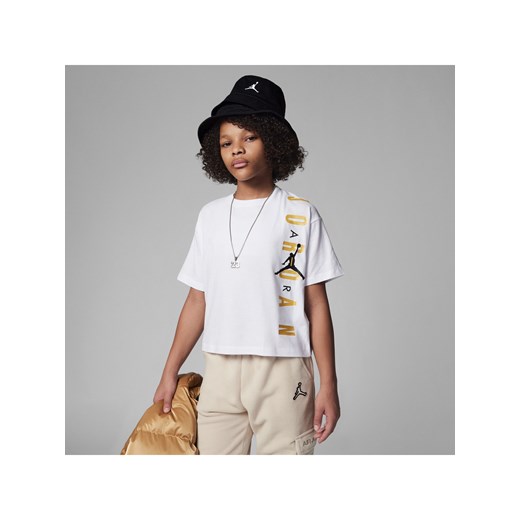 T-shirt dla dużych dzieci Jordan „Time To Shine” Tee - Biel ze sklepu Nike poland w kategorii Bluzki dziewczęce - zdjęcie 161944324