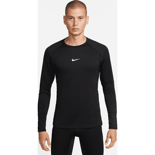 Męska koszulka z długim rękawem Nike Pro Warm - Czerń ze sklepu Nike poland w kategorii T-shirty męskie - zdjęcie 161944381