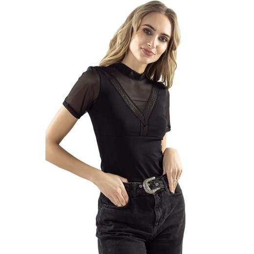Koszulka czarna bluzka damska na krótki rękaw Carlotta, Kolor czarny, Rozmiar S, Eldar ze sklepu Primodo w kategorii Bluzki damskie - zdjęcie 161947142