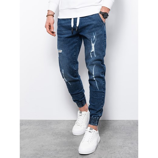 Spodnie męskie jeansowe - niebieskie V3 P1081 L okazja ombre