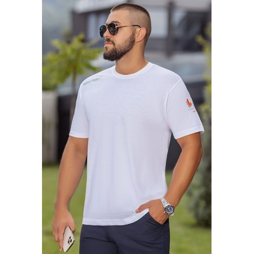T-shirt DOTENO WHITE ze sklepu Ivet Shop w kategorii T-shirty męskie - zdjęcie 161955511