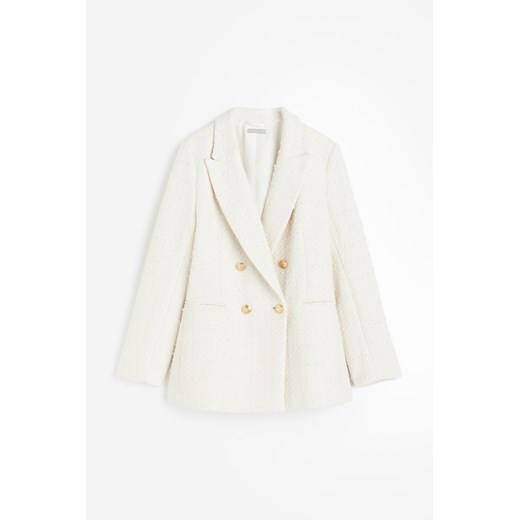 H & M - Marynarka w strukturalny splot - Biały H & M M H&M
