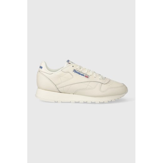 Reebok Classic sneakersy skórzane CLASSIC LEATHER kolor beżowy ze sklepu ANSWEAR.com w kategorii Buty sportowe damskie - zdjęcie 161966180